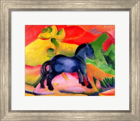 Framed Little Blue Horse, 1912 Print