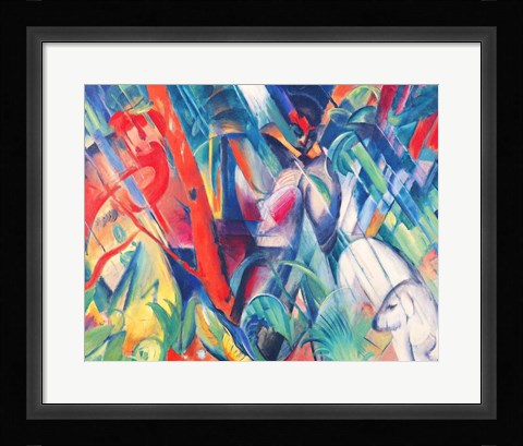 Framed In the Rain, 1912 Print