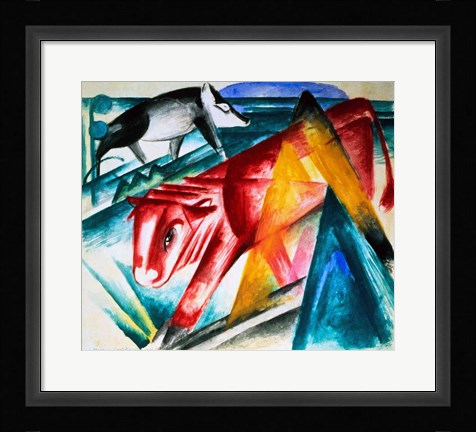 Framed Animals, 1913 Print