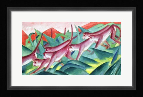 Framed Monkey Frieze, 1911 Print