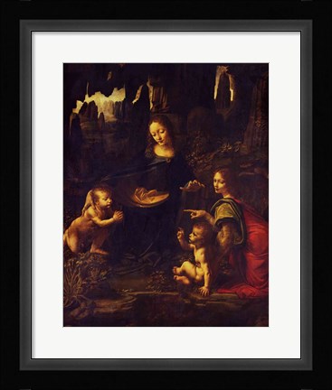 Framed Madonna of the Rocks, c.1478 Print