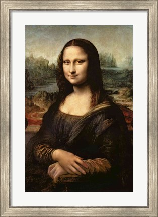 Framed Mona Lisa, c.1503-6 Print