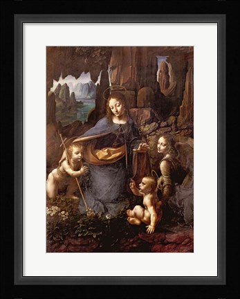 Framed Virgin of the Rocks Print
