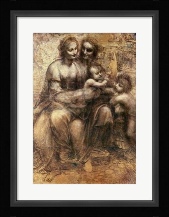 Framed Virgin and Child with SS. Anne and John the Baptist, c.1499 Print