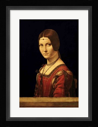 Framed Portrait of a Lady from the Court of Milan Print