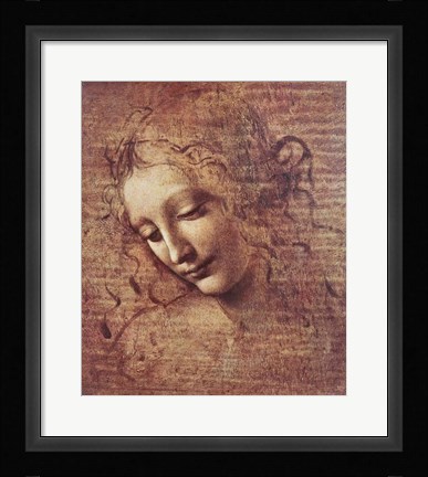 Framed Head of a Young Woman with Tousled Hair Print