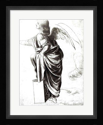 Framed Study of an Angel Print