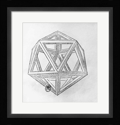 Framed Icosahedron Print