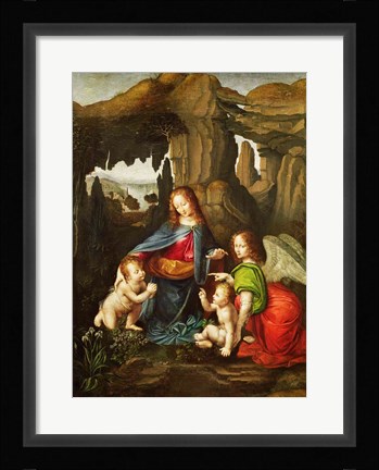Framed Madonna of the Rocks Print