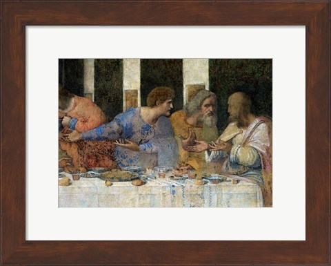 Framed Last Supper, (post restoration) E Print