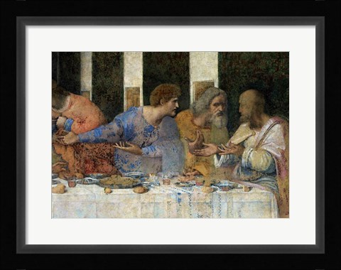 Framed Last Supper, (post restoration) E Print