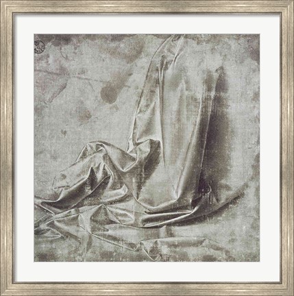 Framed Drapery study for a kneeling figure in Profil Perdu Print