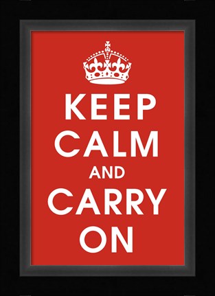 Framed Keep Calm (Red) Print