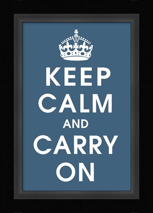 Framed Keep Calm (peacock) Print