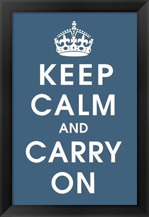 Framed Keep Calm (peacock) Print