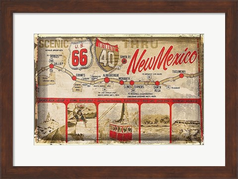 Framed Scenic US 66 thru New Mexico Print