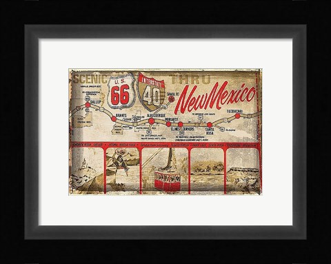 Framed Scenic US 66 thru New Mexico Print