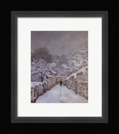 Framed Snow at Louveciennes, France, 1878 Print