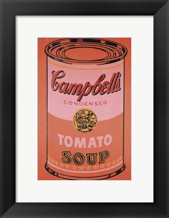 Framed Campbell&#39;s Soup Can, 1965 (orange) Print