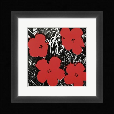 Framed Flowers (Red), 1964 Print