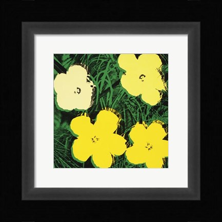 Framed Flowers, 1970 (4 yellow) Print