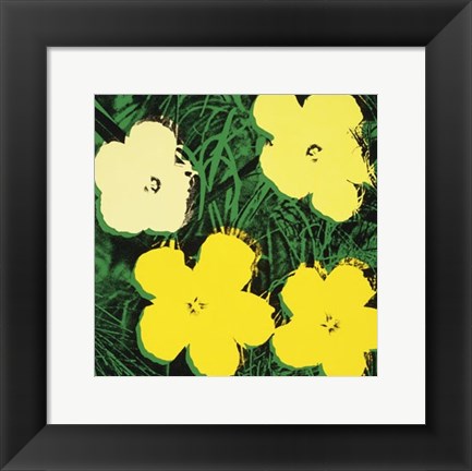 Framed Flowers, 1970 (4 yellow) Print