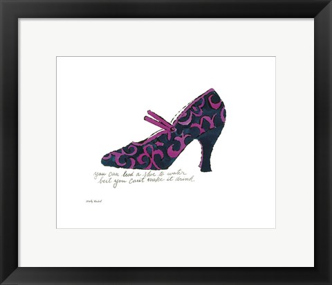 Framed la Recherche du Shoe Perdu, 1955 (blue &amp; pink shoe) Print