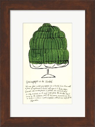 Framed Wild Raspberries by Andy Warhol and Suzie Frankfurt, 1959  (green) Print