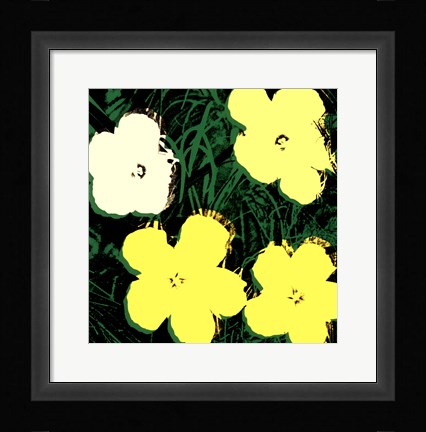 Framed Flowers, 1970 (4 yellow) Print