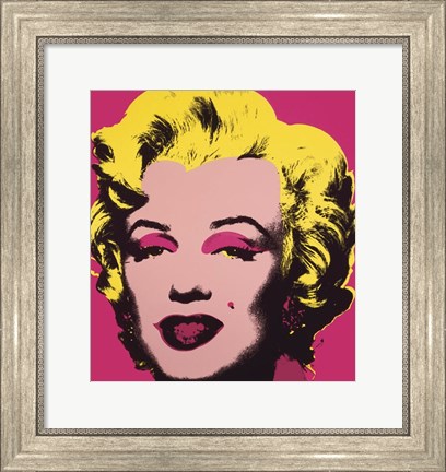 Framed Marilyn Monroe (Marilyn), 1967 (hot pink) Print