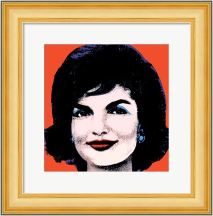 Framed Jackie, 1964 (on red) Print