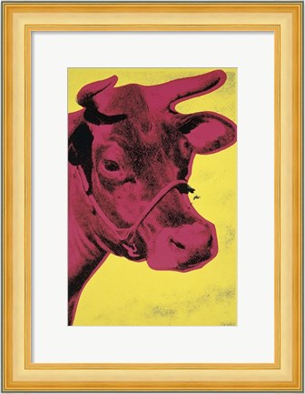 Framed Cow, 1966 (yellow &amp; pink) Print