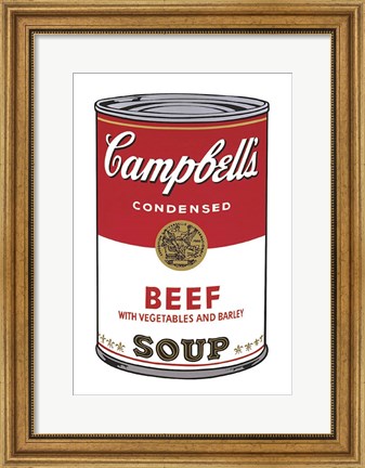 Framed Campbell&#39;s Soup I:  Beef, 1968 Print