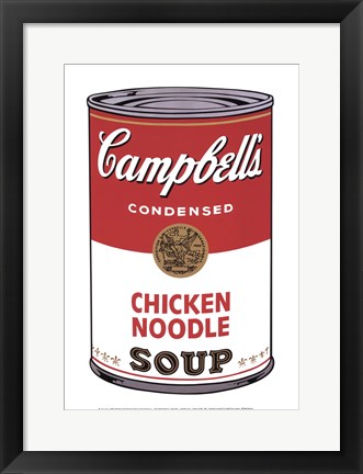 Framed Campbell&#39;s Soup I:  Chicken Noodle, 1968 Print