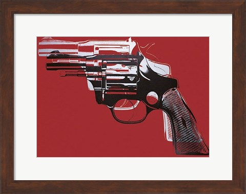 Framed Guns, c. 1981-82 (white and black on red) Print