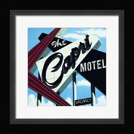 Framed Capri Motel Print