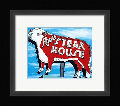 Framed Rod's Steakhouse Print