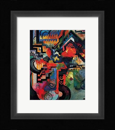Framed Colored composition (Hommage a` Sebastin Johann Bach) Print