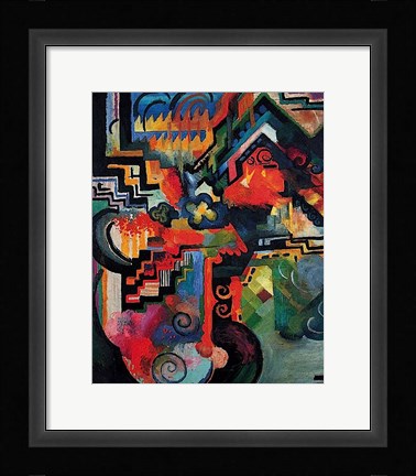 Framed Colored composition (Hommage a` Sebastin Johann Bach) Print