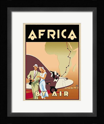 Framed Africa by Air Print