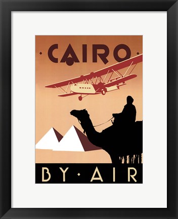 Framed Cairo by Air Print