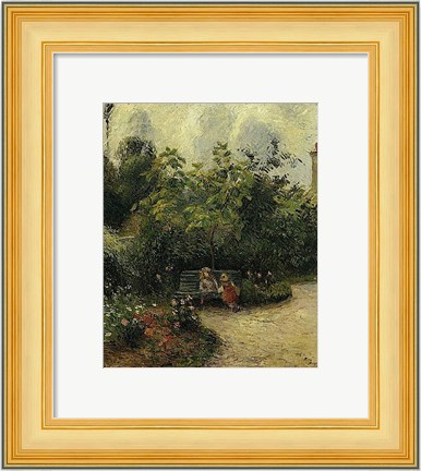 Framed Corner of a Garden at the Hermitage, 1877 Print