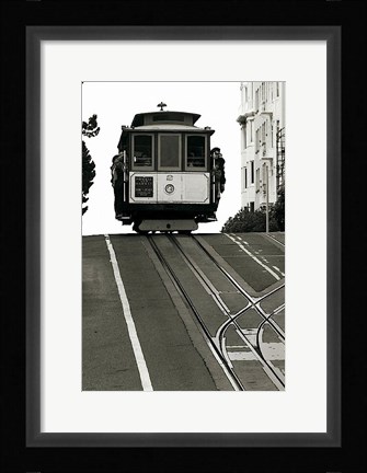 Framed Cable Car Breaking the Crest Print