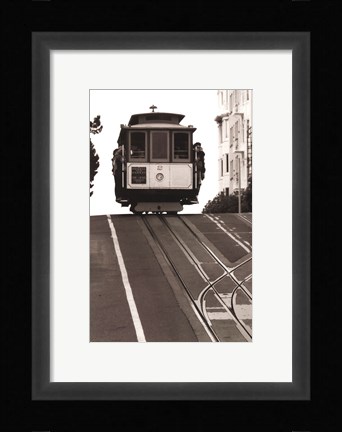 Framed Cable Car Breaking the Crest Print