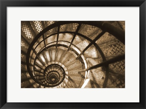 Framed Spiral Staircase in Arc de Triomphe Print
