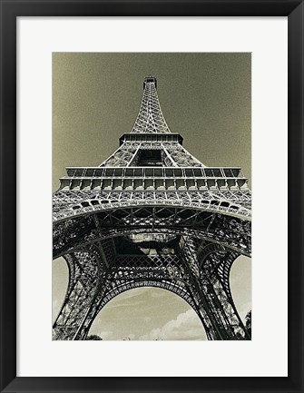 Framed Eiffel Tower Looking Up Print