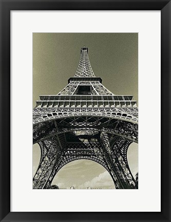 Framed Eiffel Tower Looking Up Print