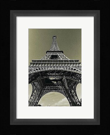 Framed Eiffel Tower Looking Up Print