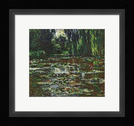 Framed Bridge Over the Water Lily Pond, 1905 Print