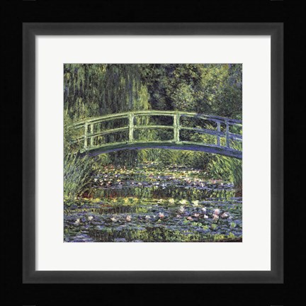 Framed Water Lily Pond, 1899 (blue) Print